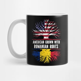 American Grown with Romanian Roots USA Flag Mug